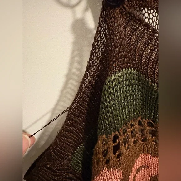 Jean Paul Gaultier Knit Sheer Multi-Color Jumper Vintage Dress Size Medium - Picture 7 of 9